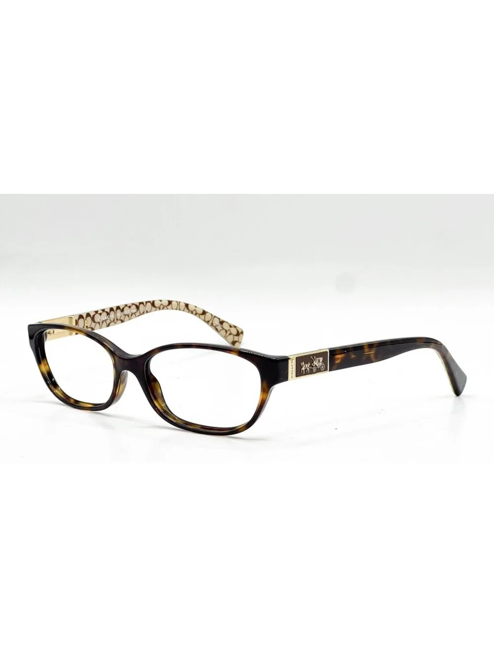 Coach HC 6061 5262 Dark Tortoise Sand Cat Eye Eyeglass Frames 52-15-135